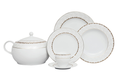 Güral Porselen - Yemek Takımı Güral Porselen <br> 84 Parça 12 Kişilik <br> Tolstoy Yuvarlak<br>TLS84YT9305708