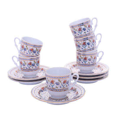 12 Parça Karton Kutulu <br> Altılı Kahve FincanıTakımı <br> ORNK824