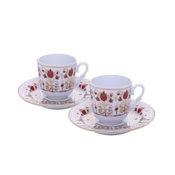Güral Porselen - 2 li Karton Kutulu Kahve Fincan Takımı <br>ORN2827