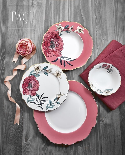 Paçi - 6 Kişilik Bone Yemek Seti por101283