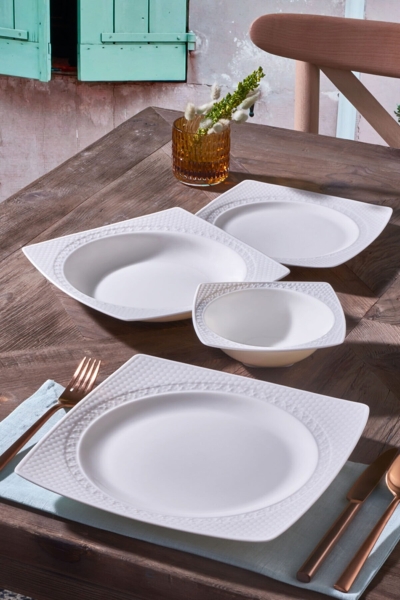 Güral Porselen Bonenjoy 24 Parça 6 Kişilik Bone Yemek Takımı PR.0000000000GBSENJ24Y400 - 2