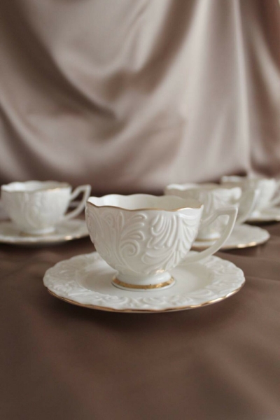 İpek Porselen Çay Takımı