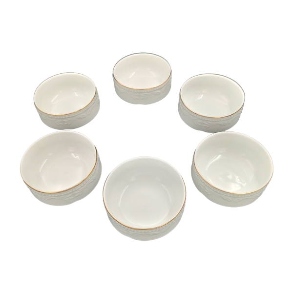 İpek Porselen Kahvaltılık Çerezlik 6lı Porselen Kase - 2