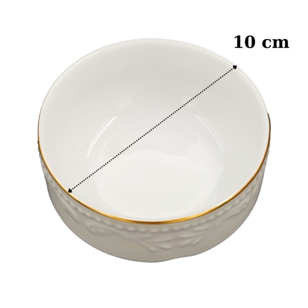 İpek Porselen Kahvaltılık Çerezlik 6lı Porselen Kase - 3