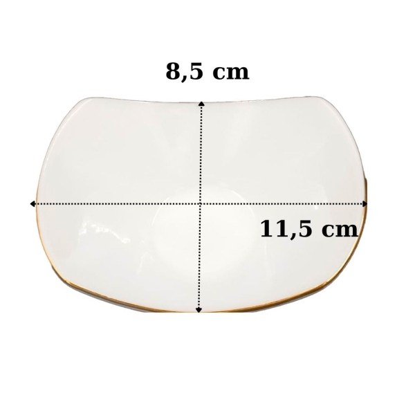 İpek Porselen Kahvaltılık Çerezlik 6lı Porselen Kase - 7