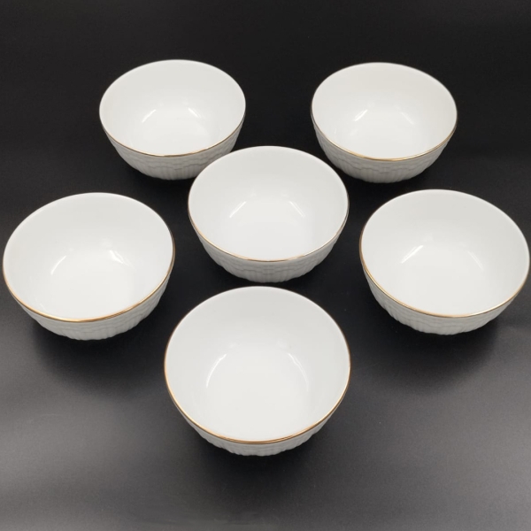 İpek Porselen Kahvaltılık Çerezlik Porselen 6 li Kase - 3