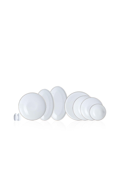 Mira 6 Kişilik 30 Parça Bone Yemek Takımı - Gold HNA-22-0068/2 - 2